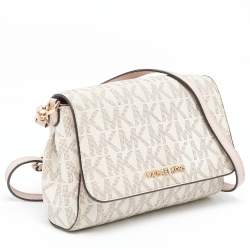 MICHAEL Michael Kors Ivory Signature Coated Canvas Crossbody Bag