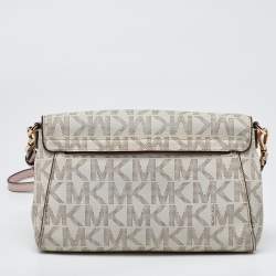MICHAEL Michael Kors Ivory Signature Coated Canvas Crossbody Bag