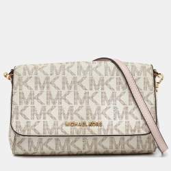 MICHAEL Michael Kors Ivory Signature Coated Canvas Crossbody Bag