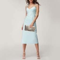 MICHAEL Michael Kors Metallic Leather Webster Ruched Clutch