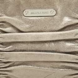MICHAEL Michael Kors Metallic Leather Webster Ruched Clutch
