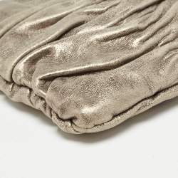 MICHAEL Michael Kors Metallic Leather Webster Ruched Clutch