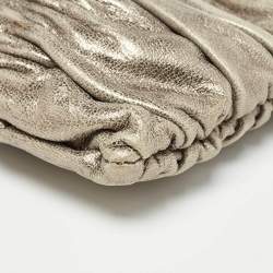 MICHAEL Michael Kors Metallic Leather Webster Ruched Clutch