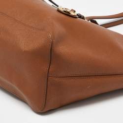 MICHAEL Michael Kors Brown Leather Jet Set  Shopper Tote