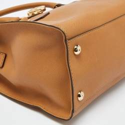 Pre Owned MICHAEL Michael Kors Beige Leather East/West Hamilton Tote