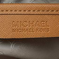 Pre Owned MICHAEL Michael Kors Beige Leather East/West Hamilton Tote