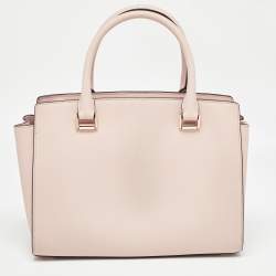 مملوكة مسبقًا MICHAEL Michael Kors Light Pink Saffiano Leather Medium Selma Tote