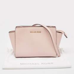 MICHAEL Michael Kors Pink Saffiano Leather Medium Selma Crossbody Bag