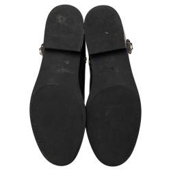 Pre Owned MICHAEL Michael Kors Black Leather Preston Ankle Boots Size 36.5