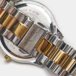 مملوكة مسبقًا ساعة يد مايكل كورس سليم رانواي MK3198 ستانلس ستيل لونين بيضاء للجنسين  40 مم