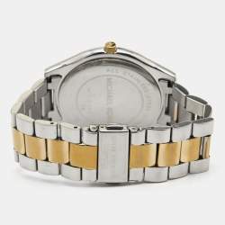 مملوكة مسبقًا ساعة يد مايكل كورس سليم رانواي MK3198 ستانلس ستيل لونين بيضاء للجنسين  40 مم