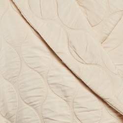 MIIN Cream Crepe Quilted Jacket and Pants Set M