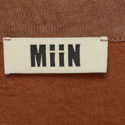 Miin Brown Lyocell Blend Top and Harem Pants Set M