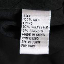 مملوكة مسبقًا Mikael Aghal Black Silk Embellished Neckline Detail Dress S