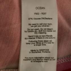 مملوكة مسبقًا Mirae Multicolor Printed Satin Cu-Out Ocean Tulip Dress S