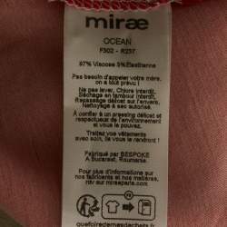 مملوكة مسبقًا Mirae Multicolor Printed Satin Cu-Out Ocean Tulip Dress S