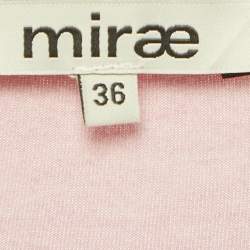 Pre Owned Mirae Multicolor Jersey Fringed Asymmetric Short Dress S