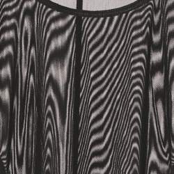 Pre Owned Misha Black Mesh Long Sleeve Cut-Out Maxi Dress S