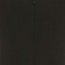 Pre Owned فستان ميشا كريب مطاطي أسود بتصميم رقبة فرانكا ماكسي مقاس صغير جداً