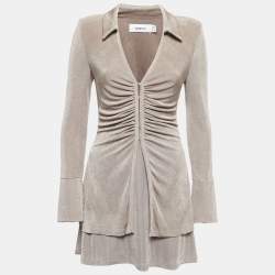 Misha Beige Jersey Skirt Top Set S