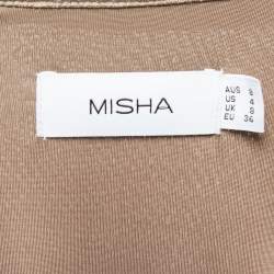 Misha Beige Jersey Skirt Top Set S