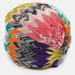 Missoni Mare Multicolor Chevron Knit Turban One Size