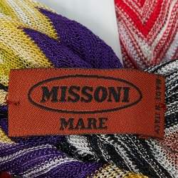 Missoni Mare Multicolor Chevron Knit Turban One Size