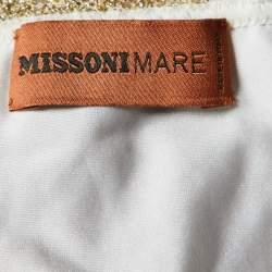 Pre Owned Missoni Mare Gold Lurex Knit Bikini Set S