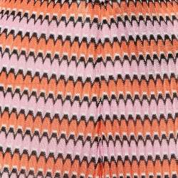 مملوكة مسبقًا Missoni Mare Pink/Orange Chevron Knit Cover Up Trousers L