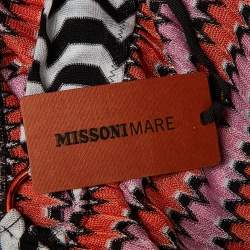 مملوكة مسبقًا Missoni Mare Pink/Orange Chevron Knit Cover Up Trousers L