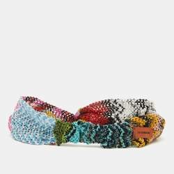 Missoni Mare Multicolor Lurex Knit Twisted Headband