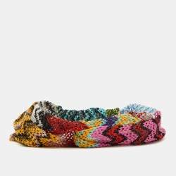 Missoni Mare Multicolor Lurex Knit Twisted Headband