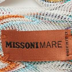 Missoni Mare White Chevron Lurex Knit Headband
