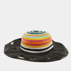 Missoni Mare Black Braided Straw Hat M