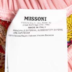 Pre Owned Missoni Mare Multicolor Chevron Knit Halter Neck Jumpsuit Cover-Up Dress M