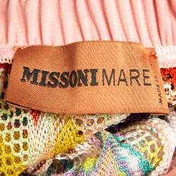 Pre Owned Missoni Mare Multicolor Chevron Knit Halter Neck Jumpsuit Cover-Up Dress M