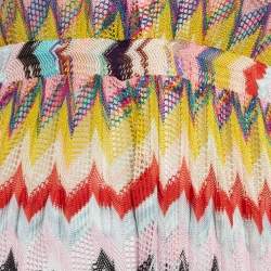 Pre Owned Missoni Mare Multicolor Chevron Knit Halter Neck Jumpsuit Cover-Up Dress M