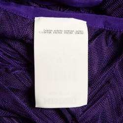 Pre Owned Missoni Mare Purple Chevron Pattern Knit Fringed Maxi Cover Up Dress M