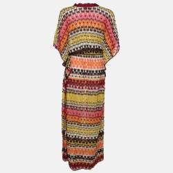 Pre Owned Missoni Mare Multicolor Viscose Caftan Maxi Dress L