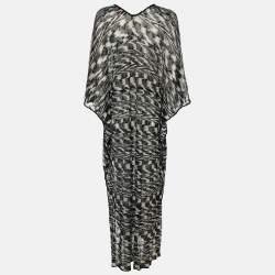 Pre Owned Missoni Mare Black Knit Kaftan Maxi Dress L