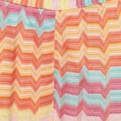 Missoni Mare Multicolor Chevron Knit Wide Leg Trousers M