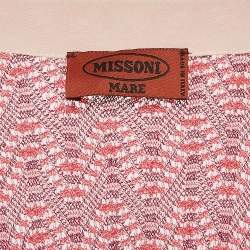 Missoni Mare Multicolor Chevron Lurex Knit Cover-Up Maxi Kaftan Dress S