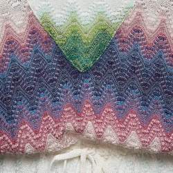 Pre Owned Missoni Mare Blue/Purple Chevron Lurex Knit Cover-Up Mini Kaftan Dress M