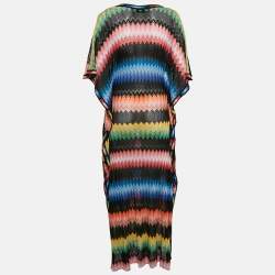 Missoni Mare Multicolor Chevron Knit Cover-Up Maxi Kaftan Dress S