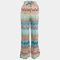 Missoni Mare Multicolor Patterned Knit Cover-Up Beach Pants S