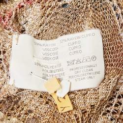 Pre Owned Missoni Mare Lurex Knit and Crepe Cover-Up Mini Dress M
