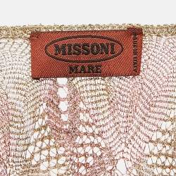Pre Owned Missoni Mare Lurex Knit and Crepe Cover-Up Mini Dress M