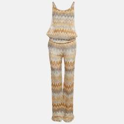 Missoni Mare Yellow/Multicolor Patterned Knit Cover-Up Jumpsuit M