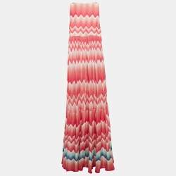 Pre Owned Missoni Mare Multicolor Patterned Knit Sleeveless Cover-Up Maxi Dress L