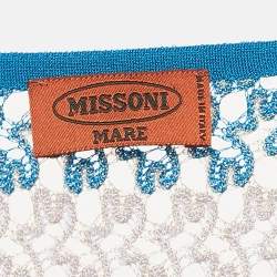 Missoni Mare Multicolor Patterned Knit Sleeveless Maxi Dress L